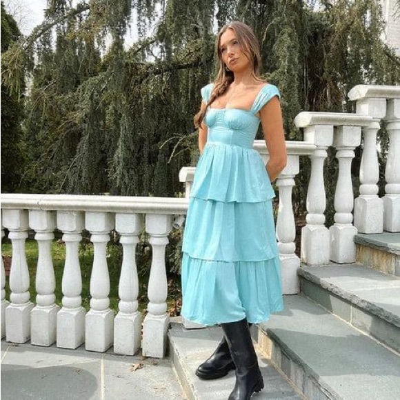 Blue corset dress | WeWoreWhat - Picture 2 of 4